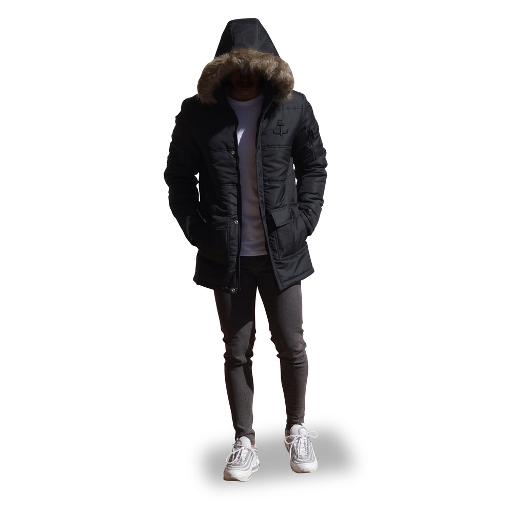 Puffed Parka Jacket Black