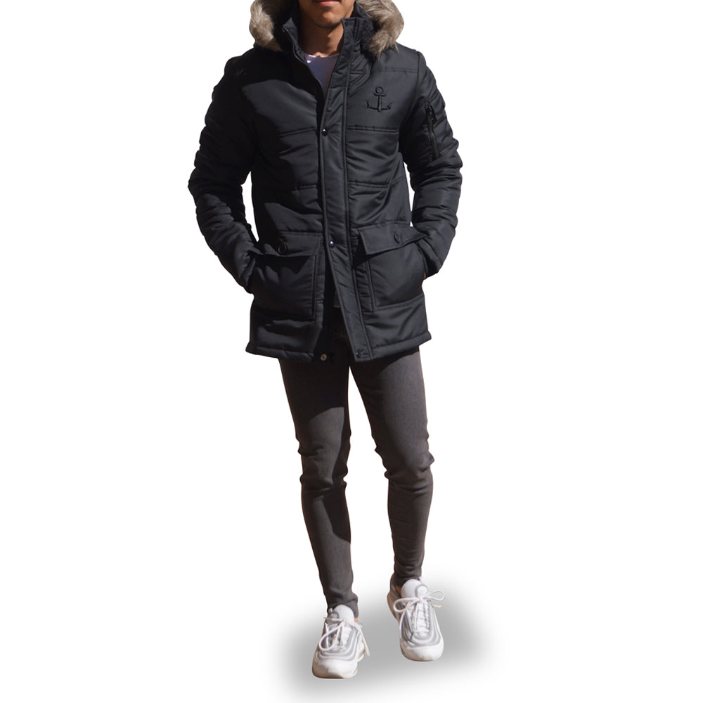 Puffed Parka Jacket Black