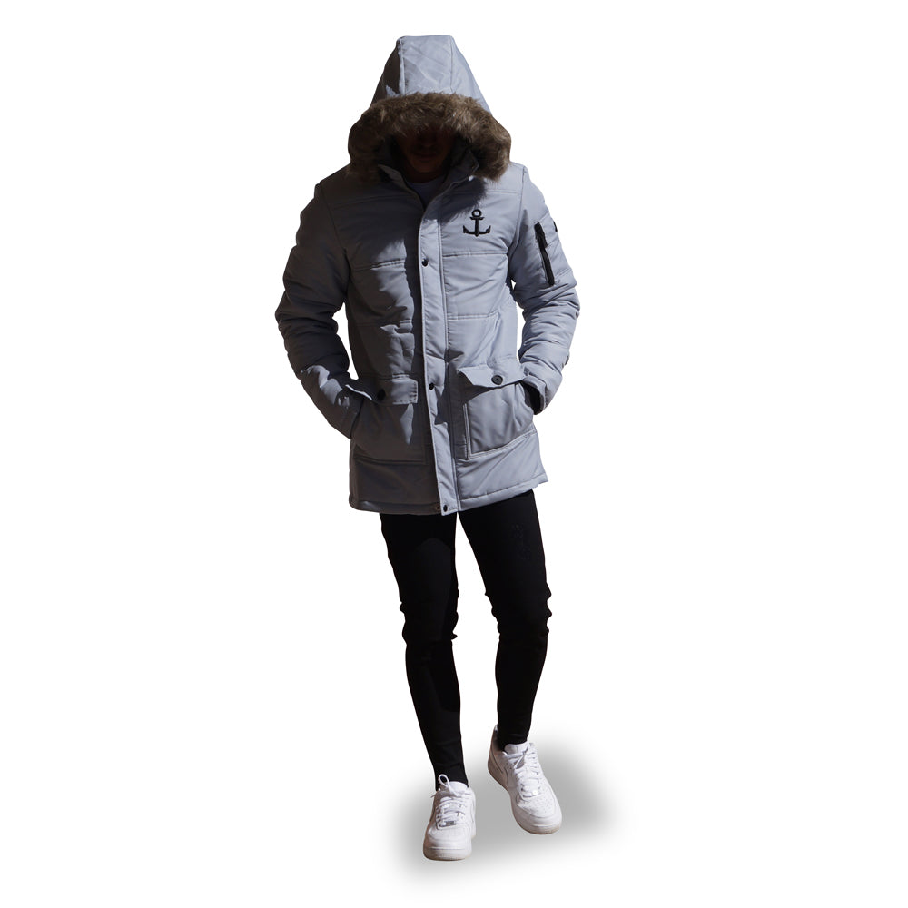 Puffed Parka Jacket Gray