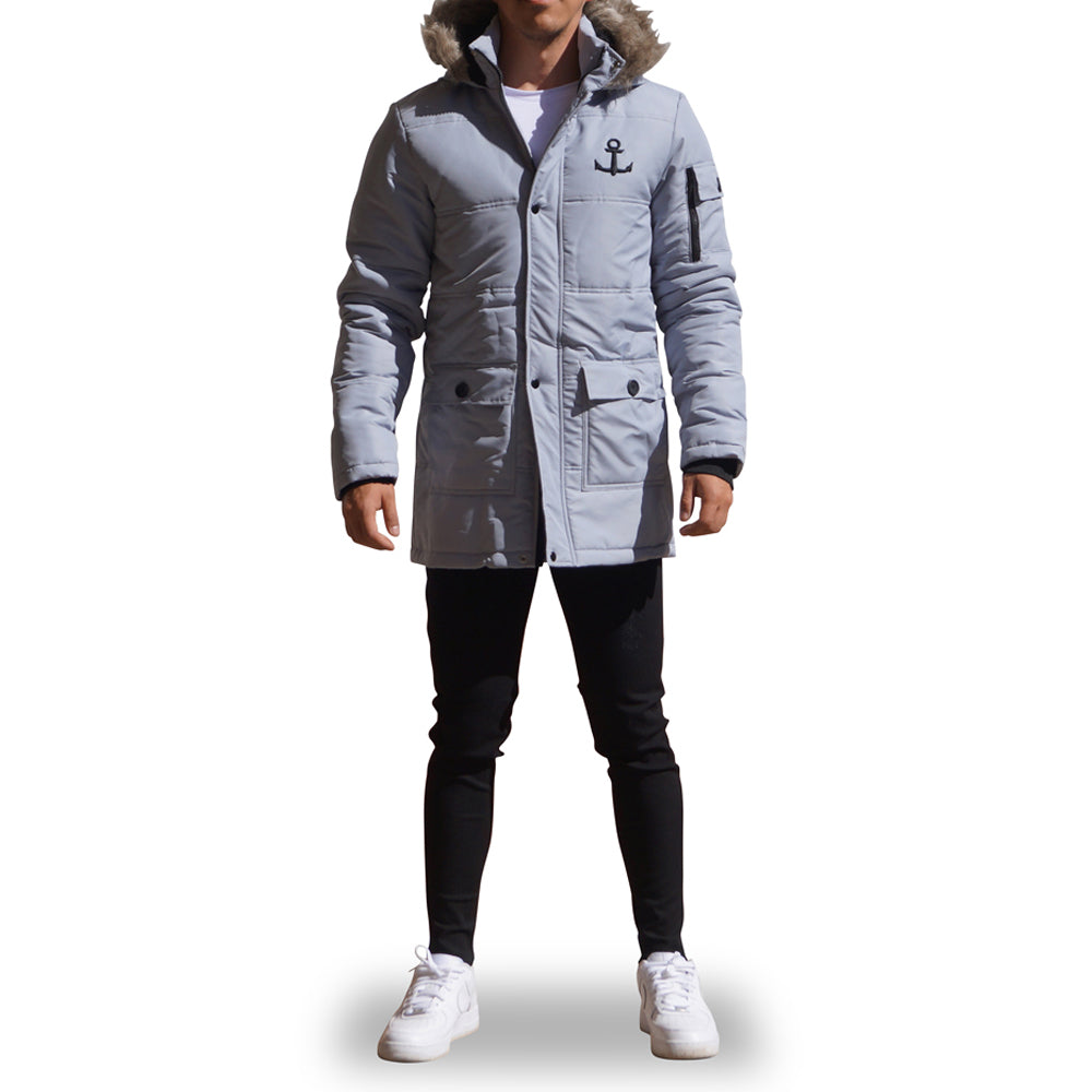 Puffed Parka Jacket Gray