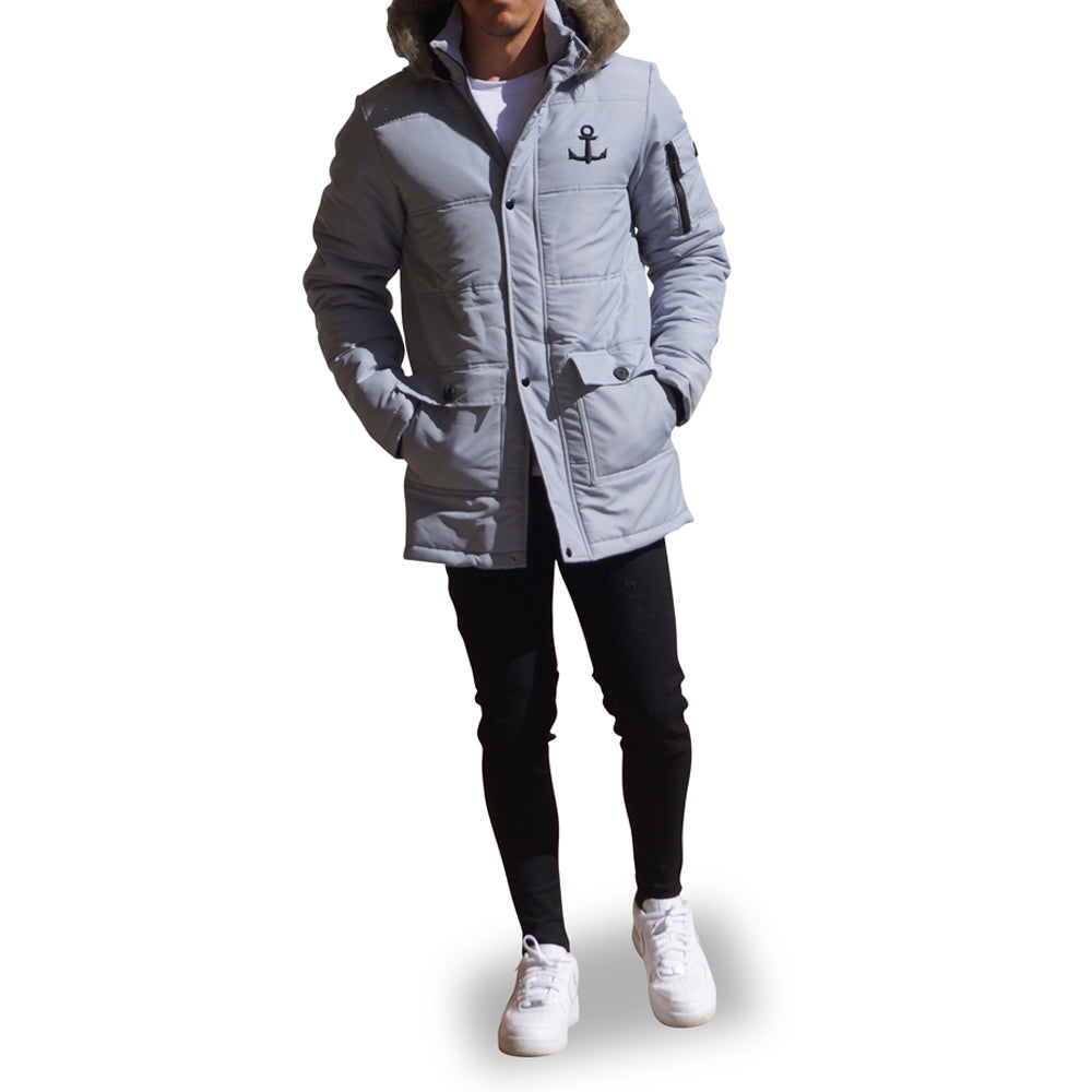 Puffed Parka Jacket Gray