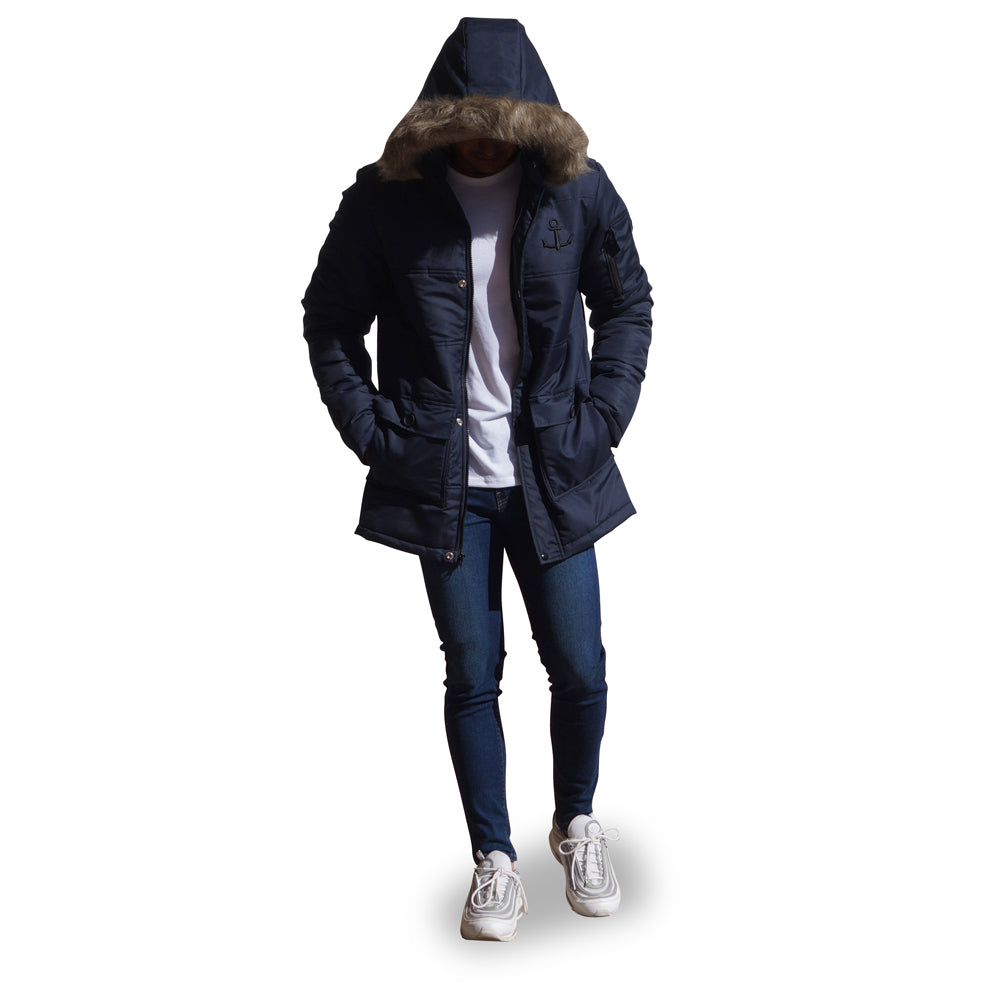 Puffed Parka Jacket Navy