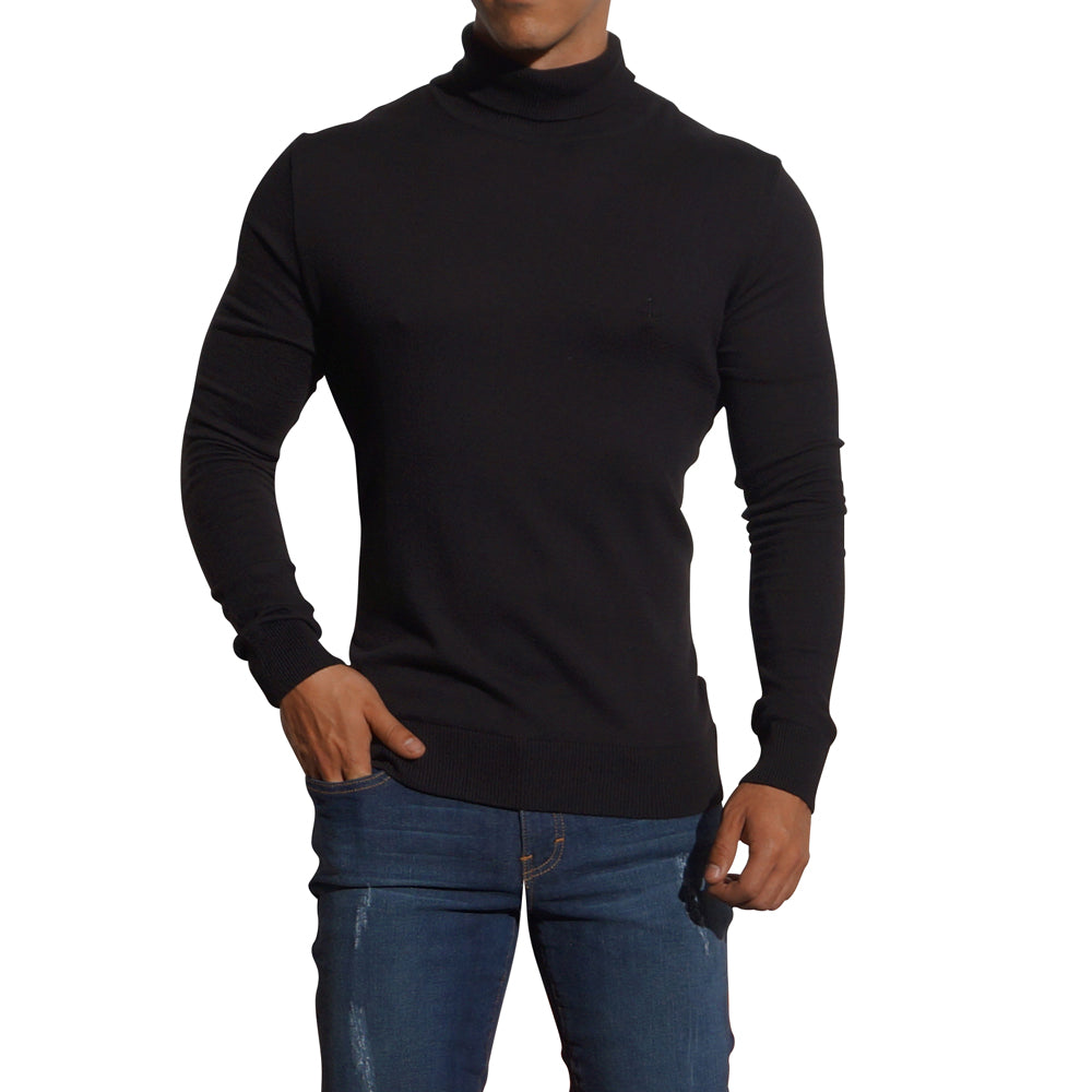 Roll Neck Sweater Negro