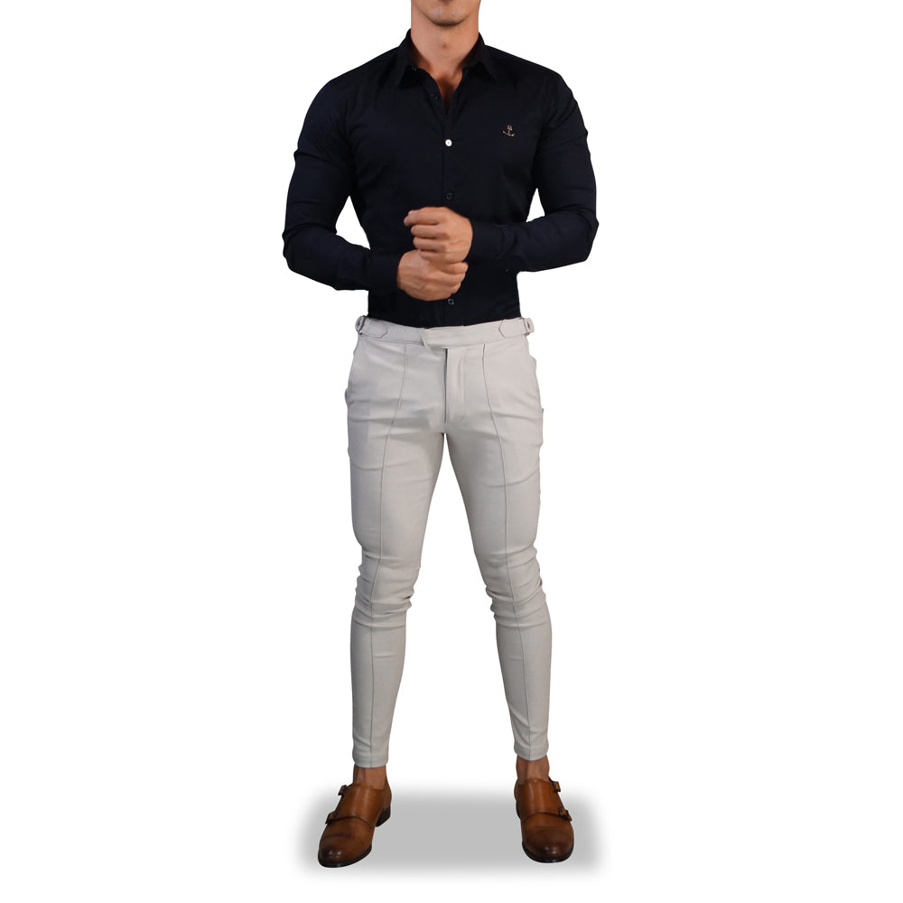 Semi Formal Trouser Beige Super Skinny Slim