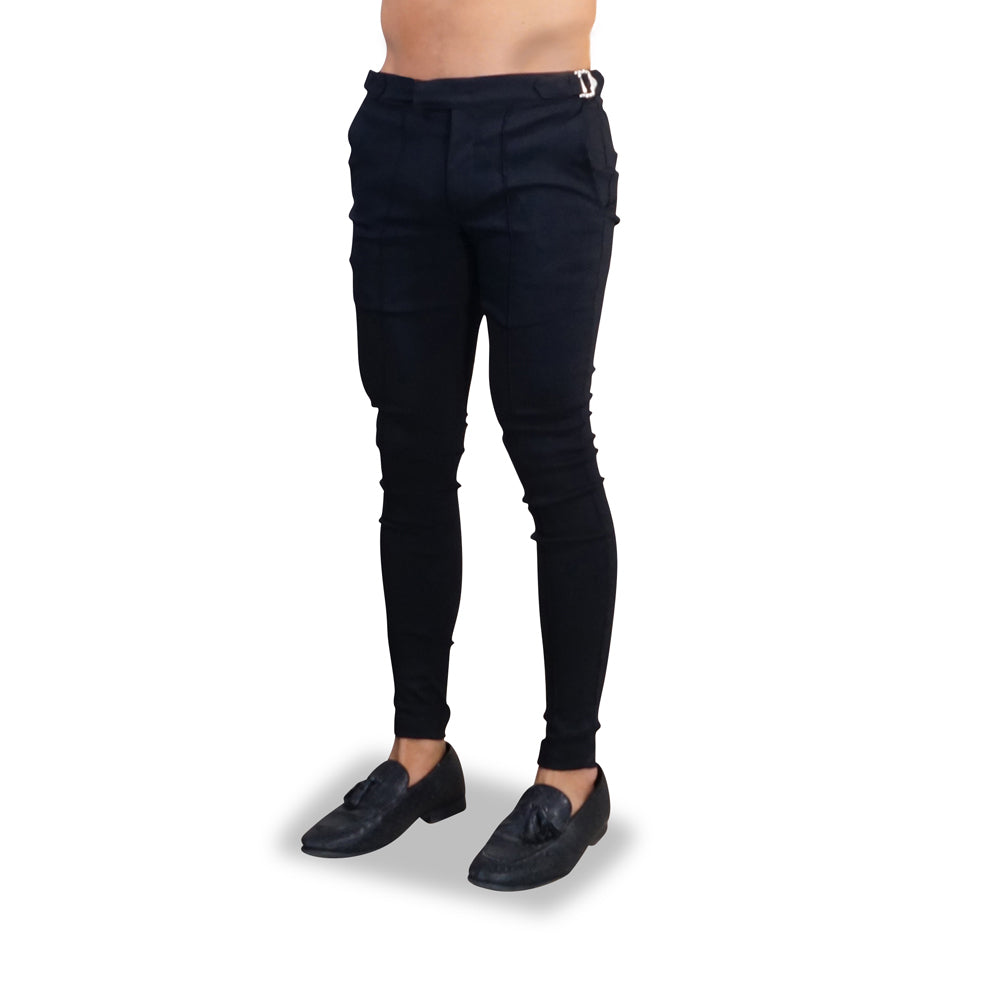 Semi Formal Trouser Black Super Skinny Slim