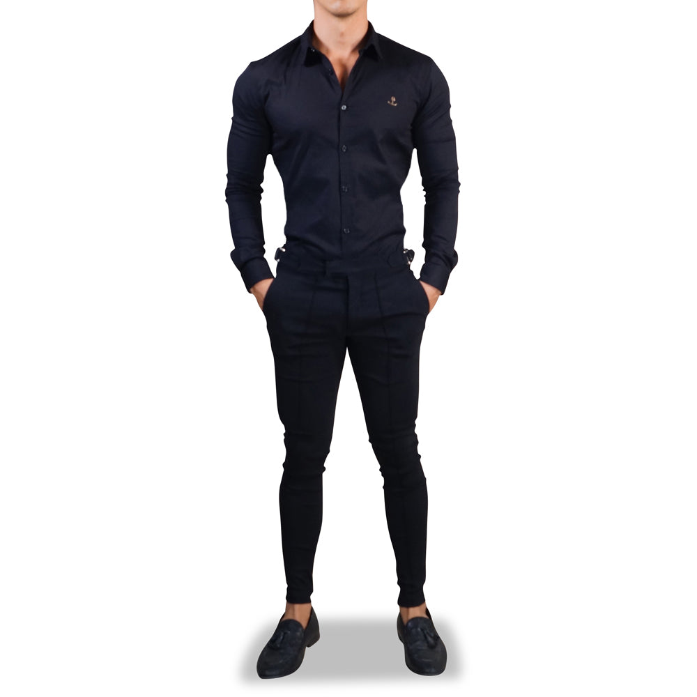 Semi Formal Trouser Negro Super Skinny Slim