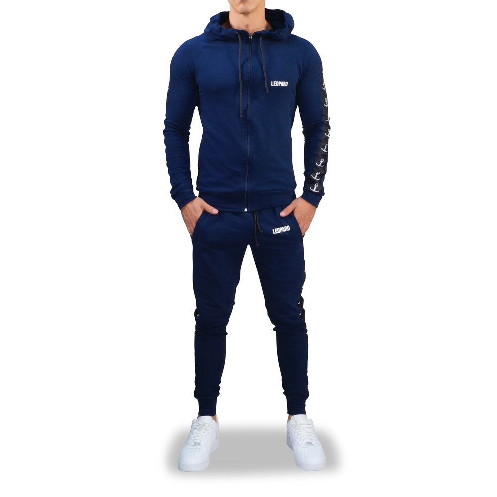 Alpha Track Jogger Logo Stripe Navy