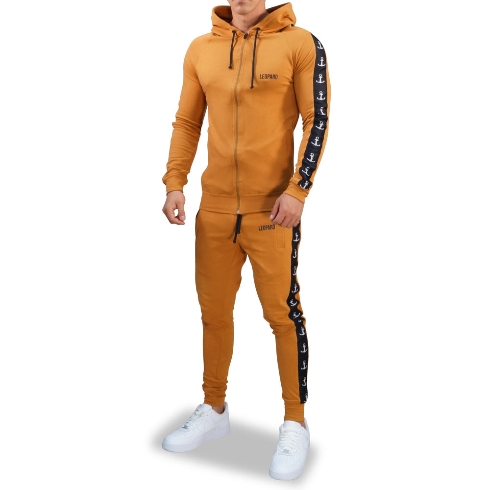 Alpha Track Jogger Logo Stripe Camel
