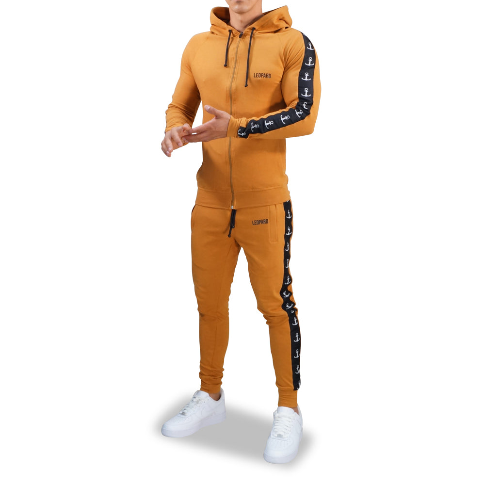 Alpha Track Jogger Logo Stripe Camel