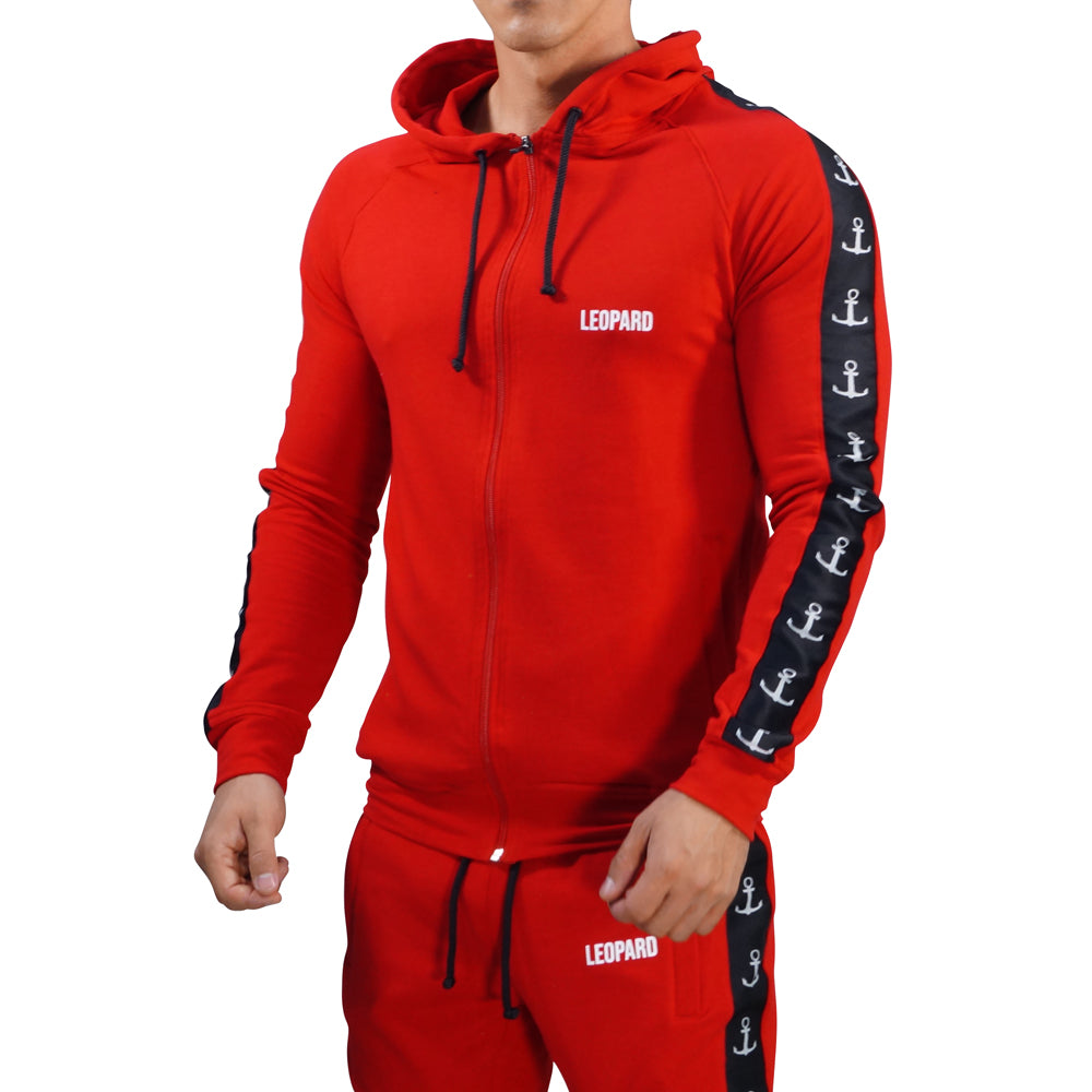 Alpha Track Jacket Logo Stripe Red
