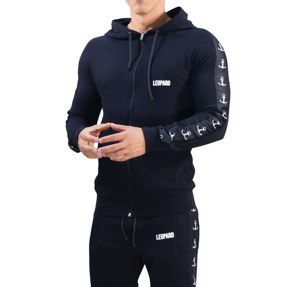 Alpha Track Jacket Logo Stripe Black