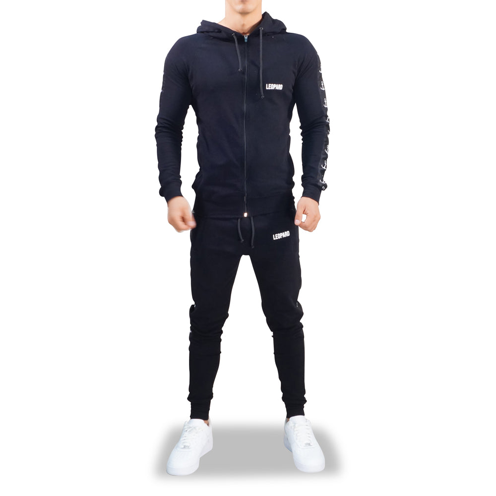 Alpha Track Jacket Logo Stripe Black