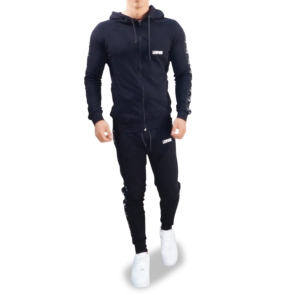 Alpha Track Jacket Logo Stripe Black