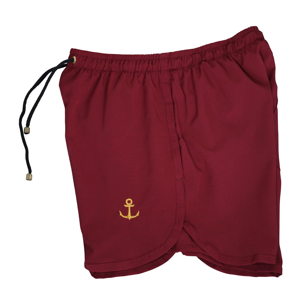 Traje De Baño Vino Logo Dorado