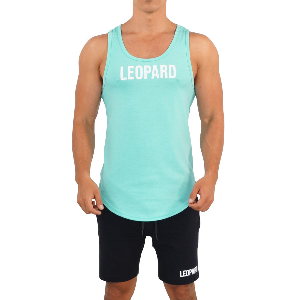 Gym Core Tank Mint Big Logo White