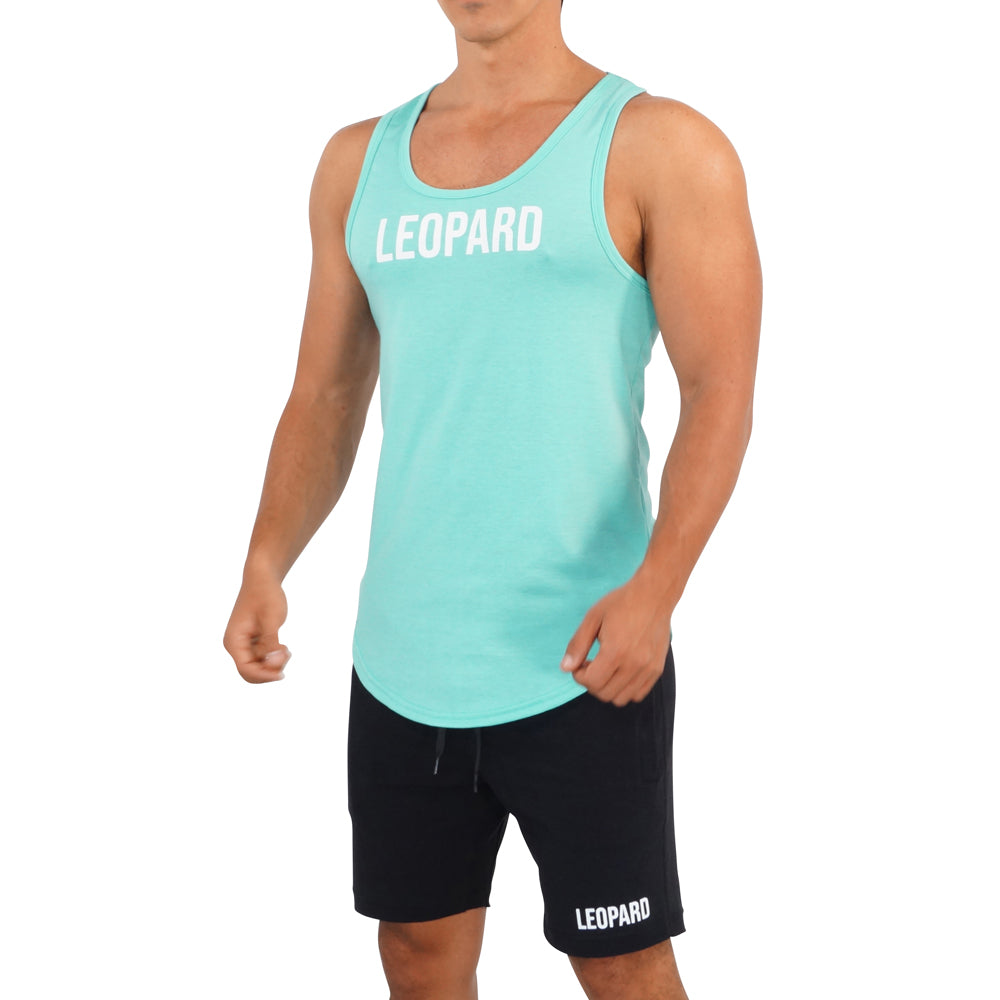Gym Core Tank Mint Big Logo White