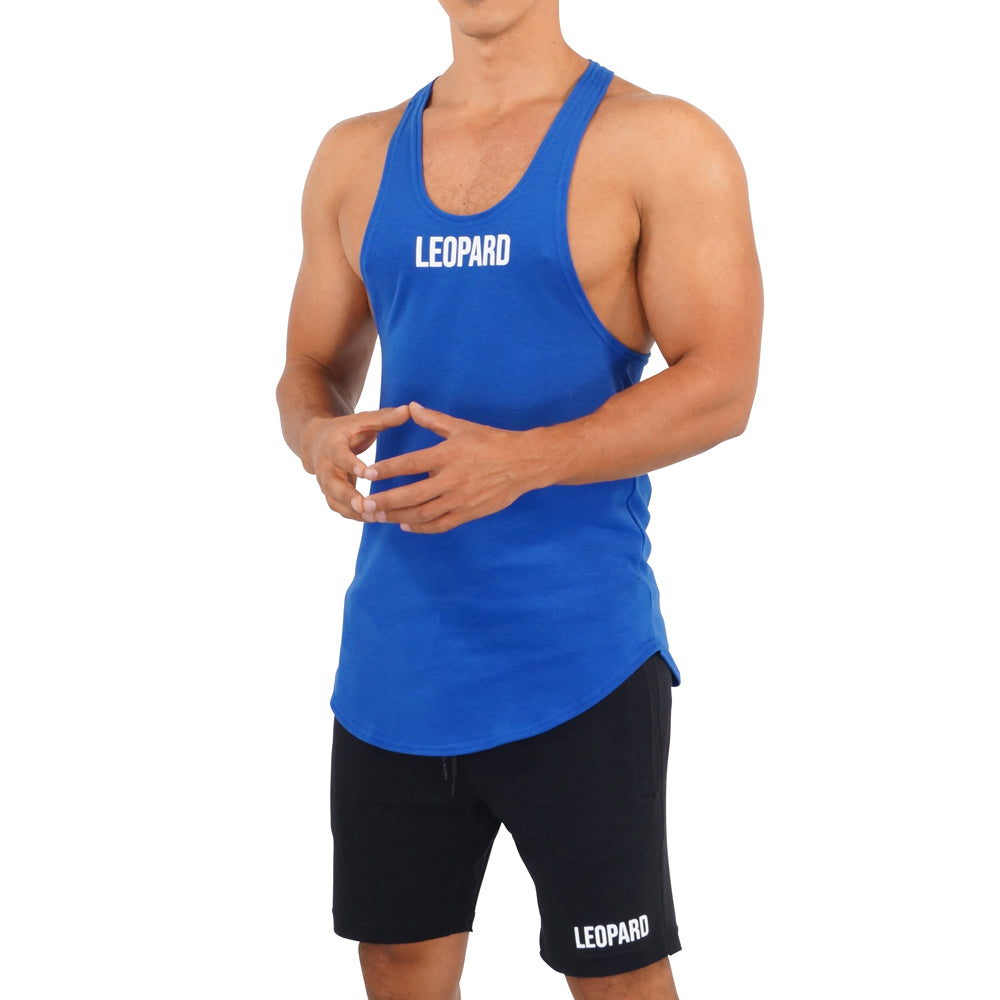 Gym Stringer Tank Rey Logo Blanco