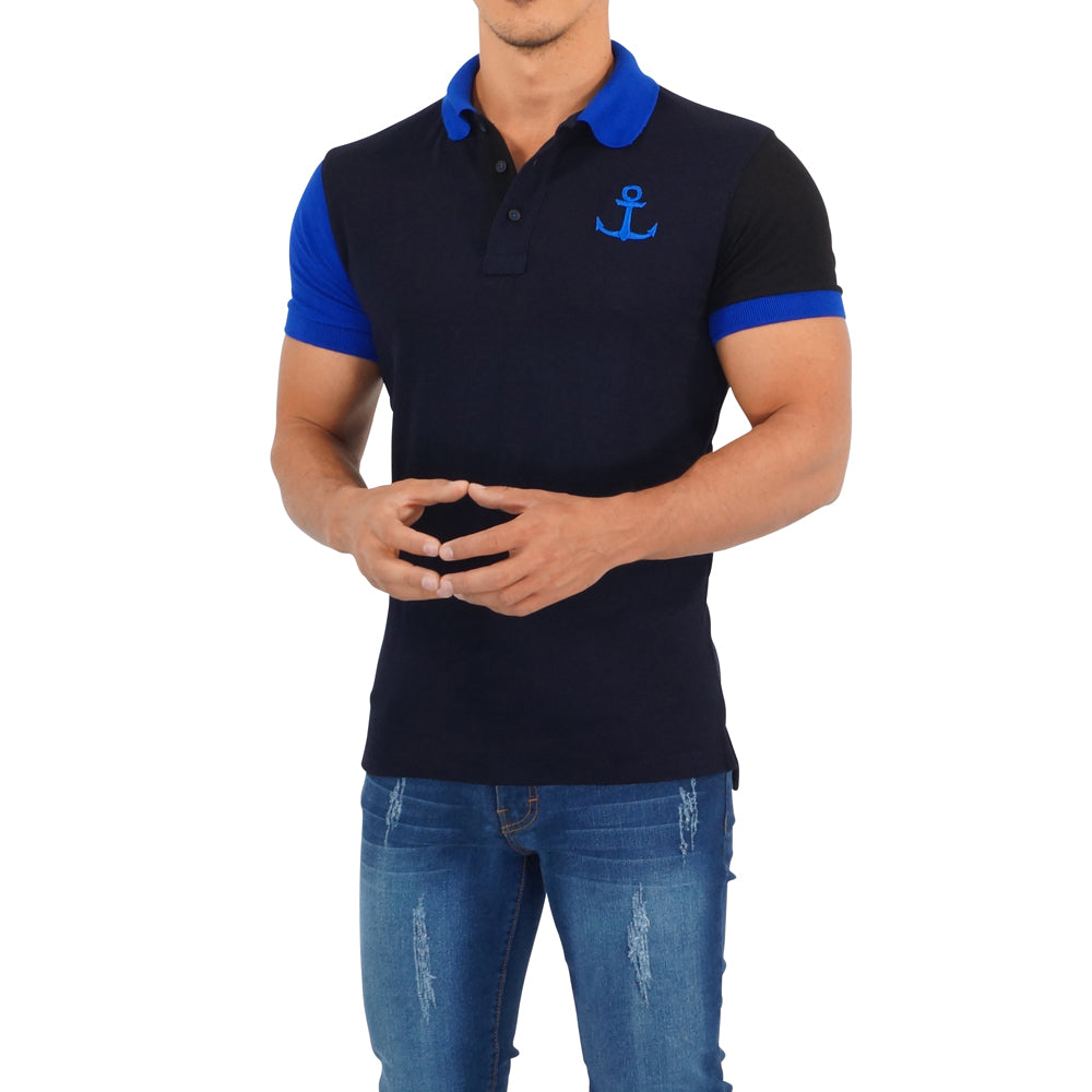 Navy Comb Polo Mg King/Black