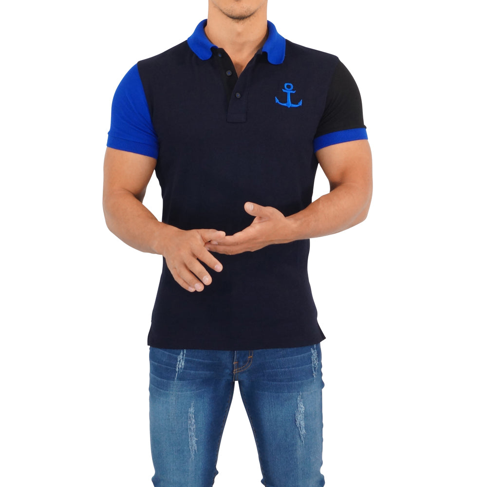 Navy Comb Polo Mg King/Black