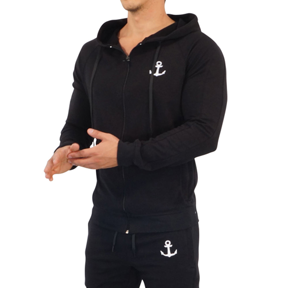 Alpha Track Jacket Black Stripe Black