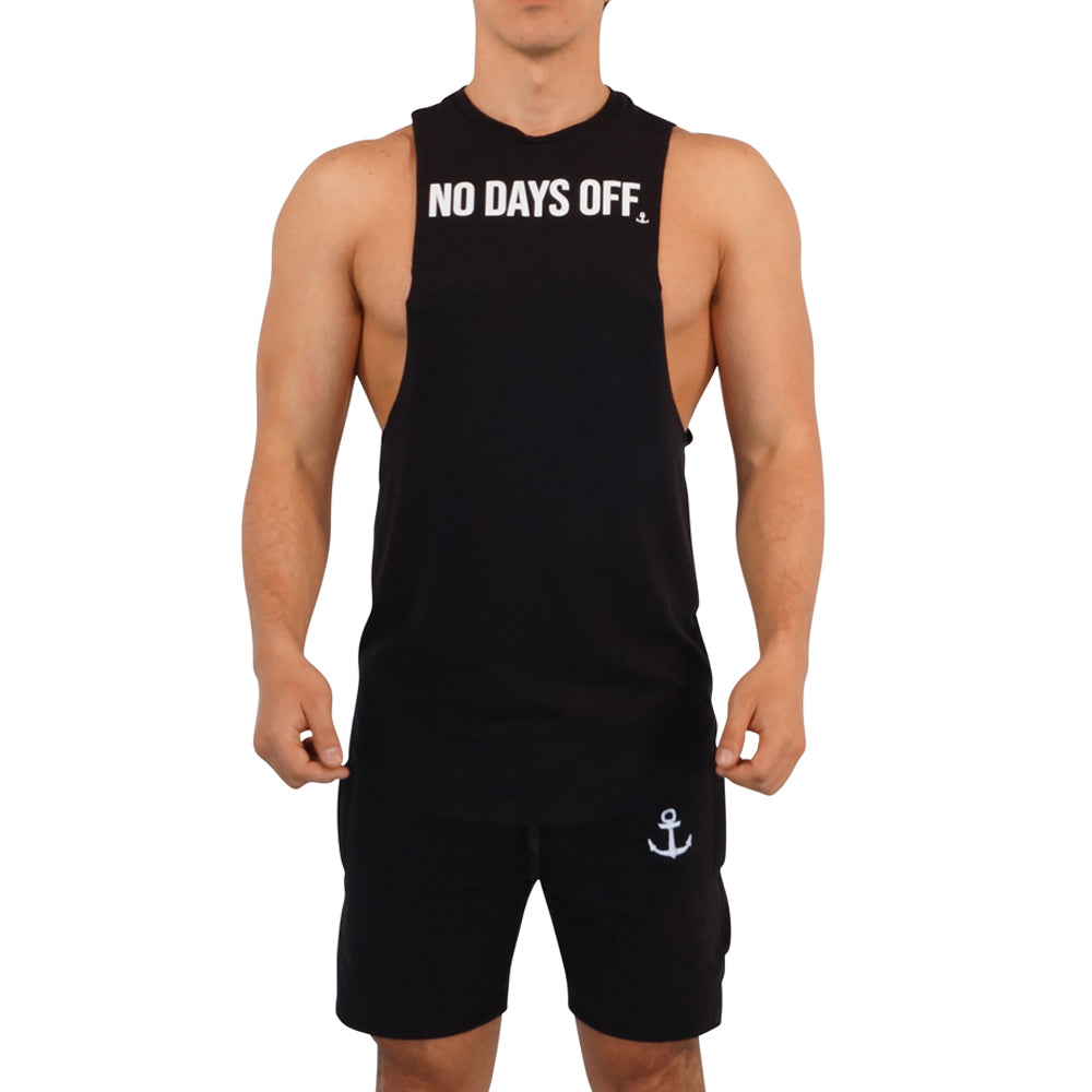 Gym Sleeveless Tee Black Big Logo No Days Off