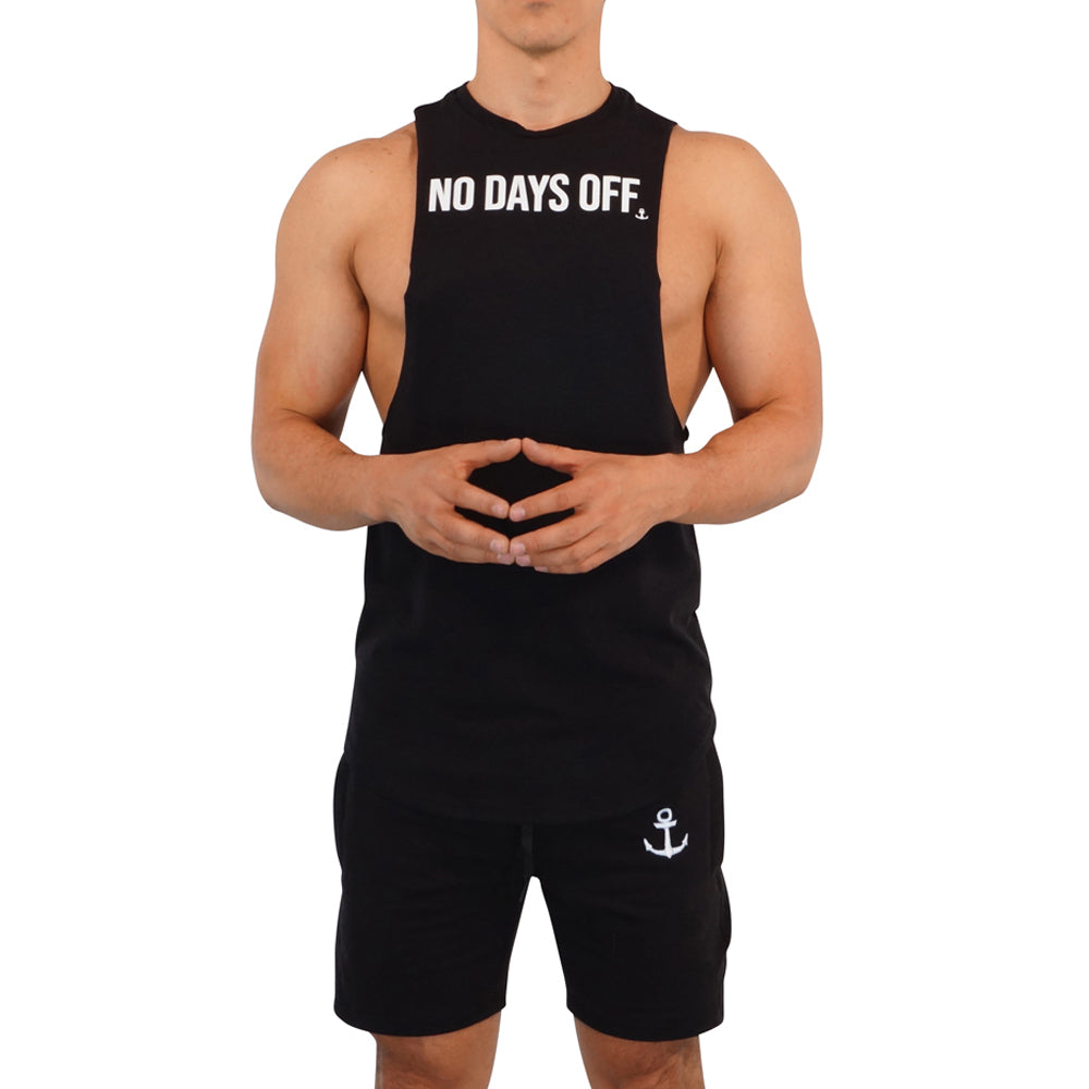 Gym Sleeveless Tee Black Big Logo No Days Off