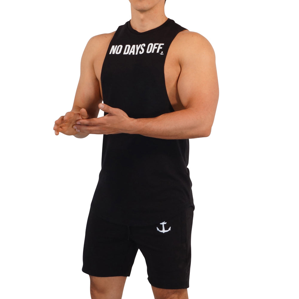 Gym Sleeveless Tee Black Big Logo No Days Off