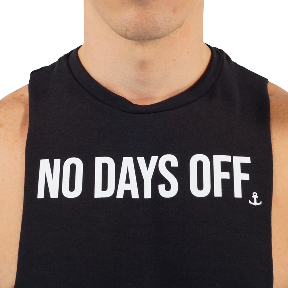 Gym Sleeveless Tee Black Big Logo No Days Off