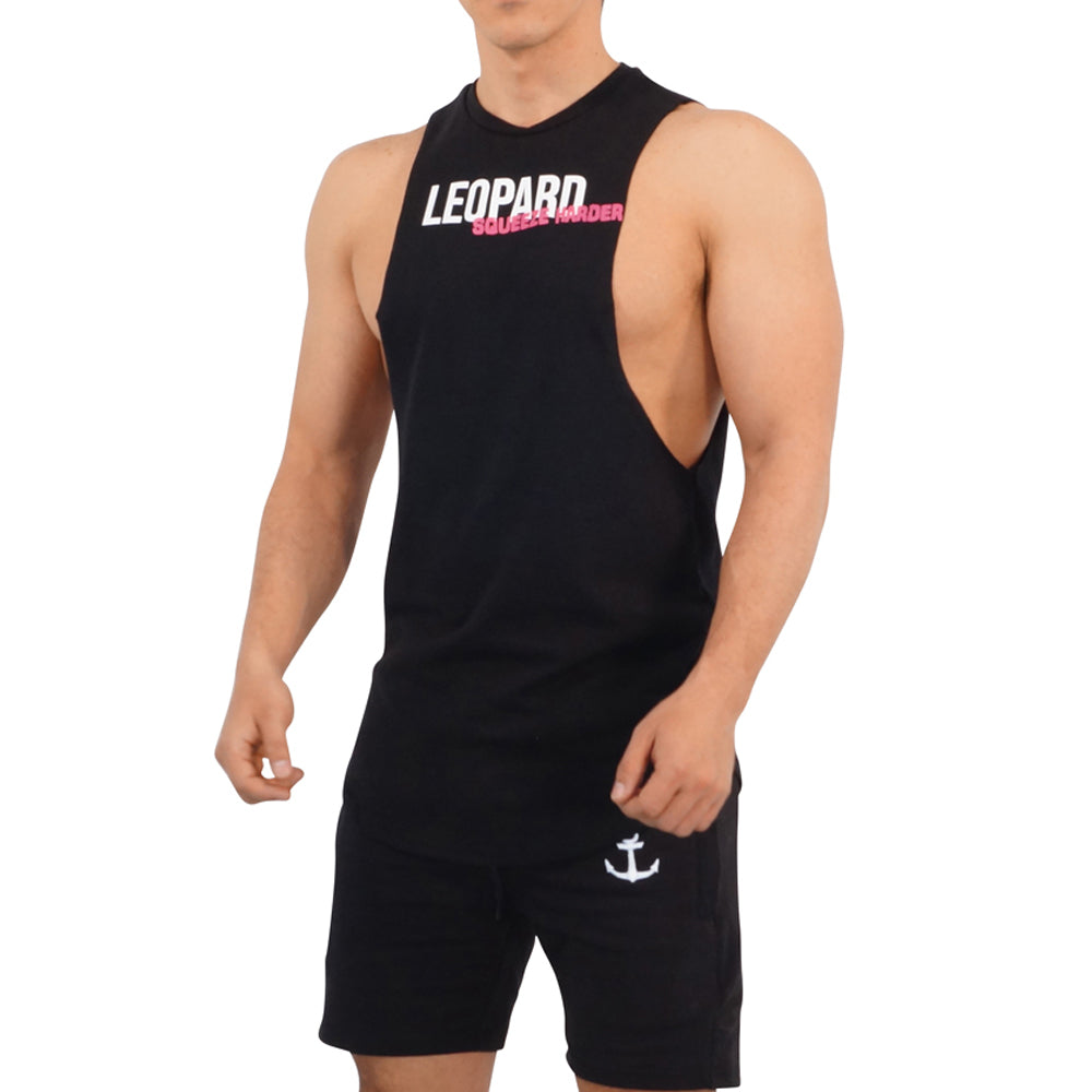 Gym Sleeveless Tee Negro Logo Squeeze Harder