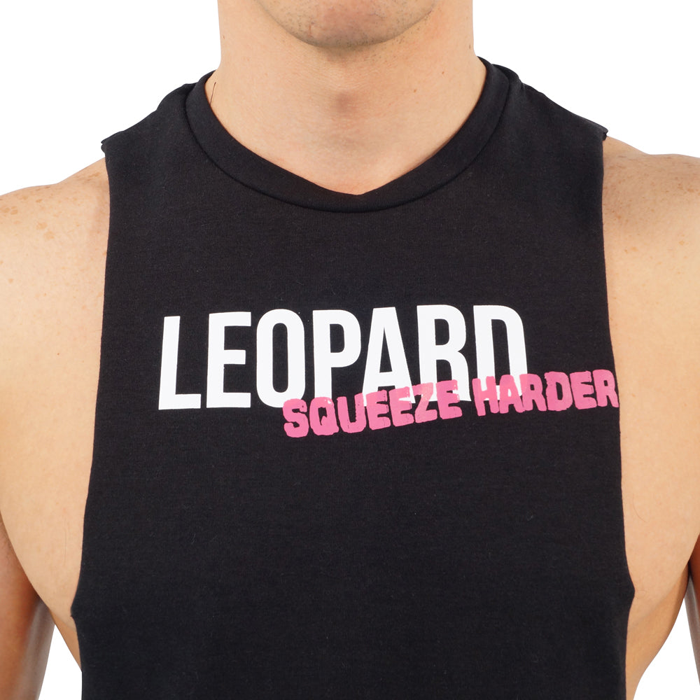 Gym Sleeveless Tee Negro Logo Squeeze Harder