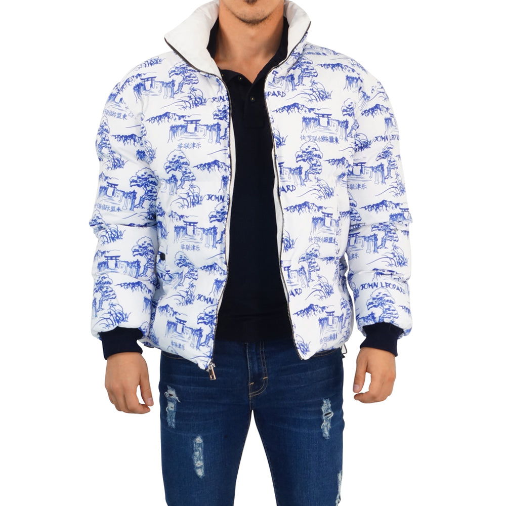 Puffer Jacket Pattern White Zen Garden
