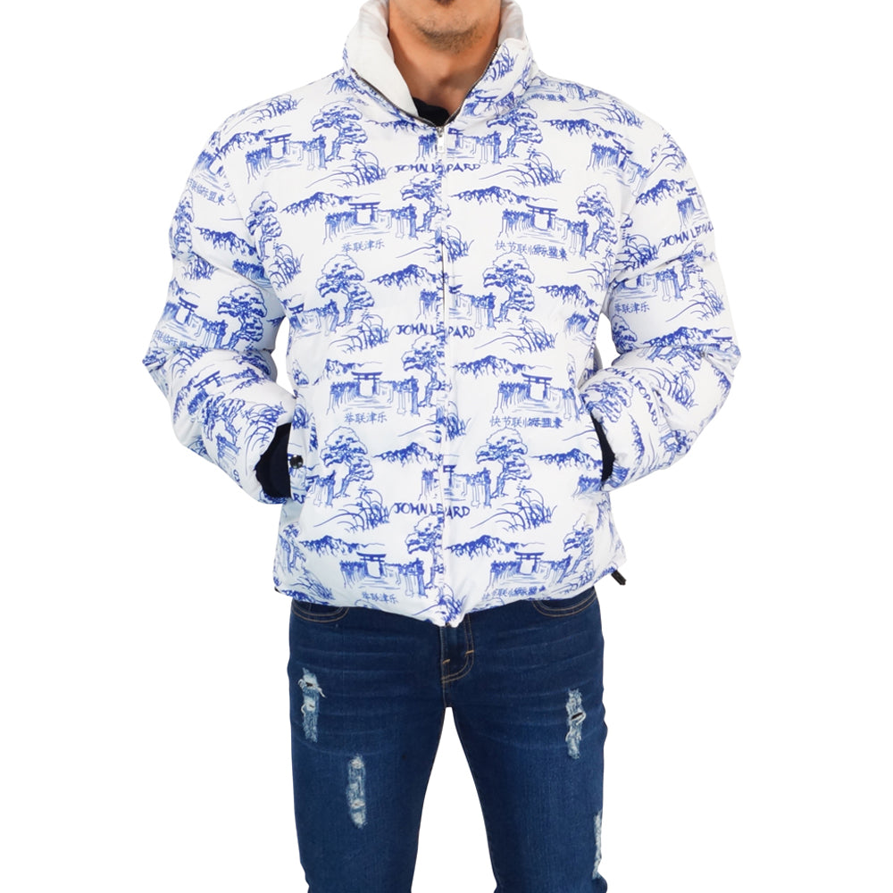 Puffer Jacket Pattern White Zen Garden