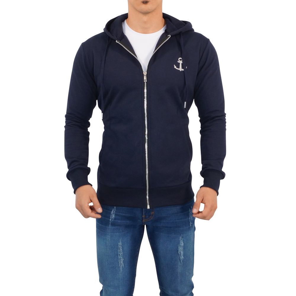 Zipped Hoodie Marino Patch Big Logo Marino
