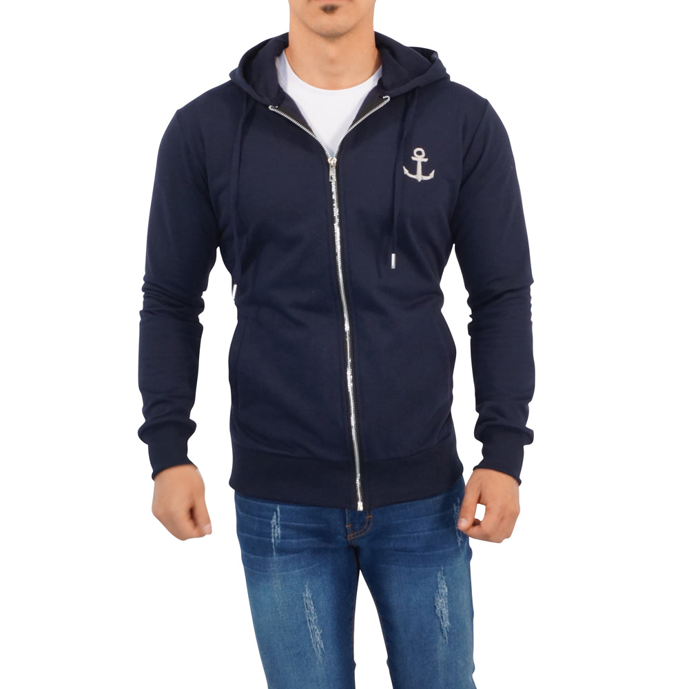 Zipped Hoodie Marino Patch Big Logo Marino