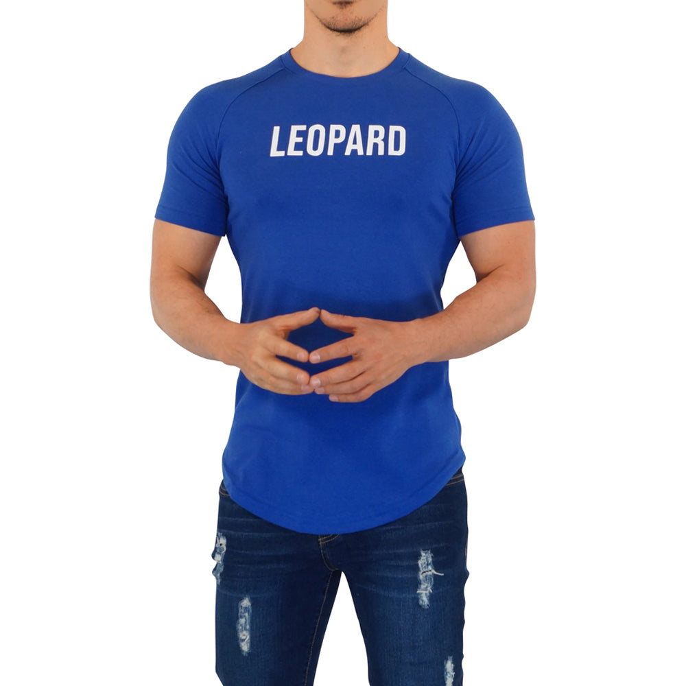 White Leopard King Short Sleeve Ranglan T-shirt