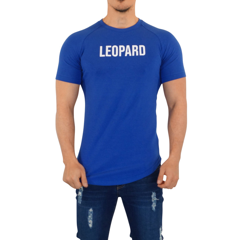 White Leopard King Short Sleeve Ranglan T-shirt