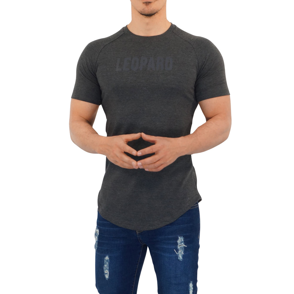 Matte Leopard Short Sleeve Oxford Ranglan T-Shirt
