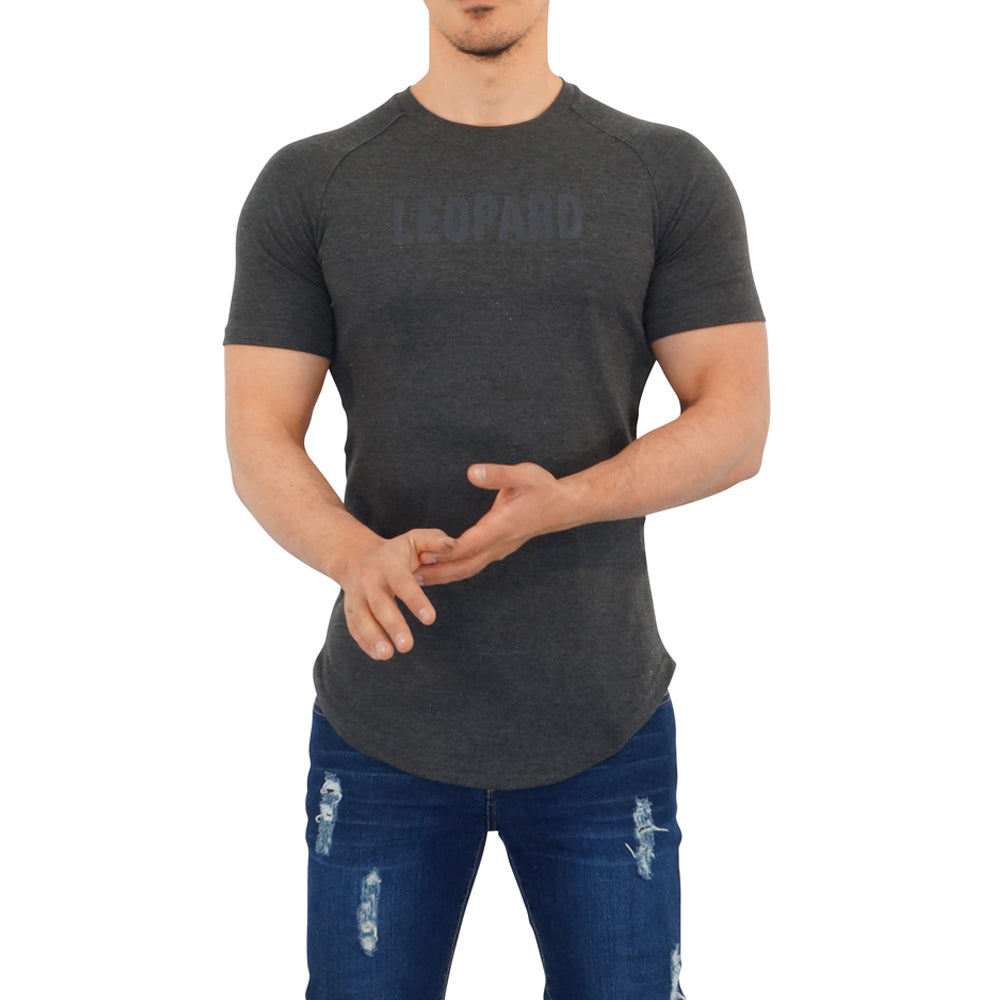 Matte Leopard Short Sleeve Oxford Ranglan T-Shirt