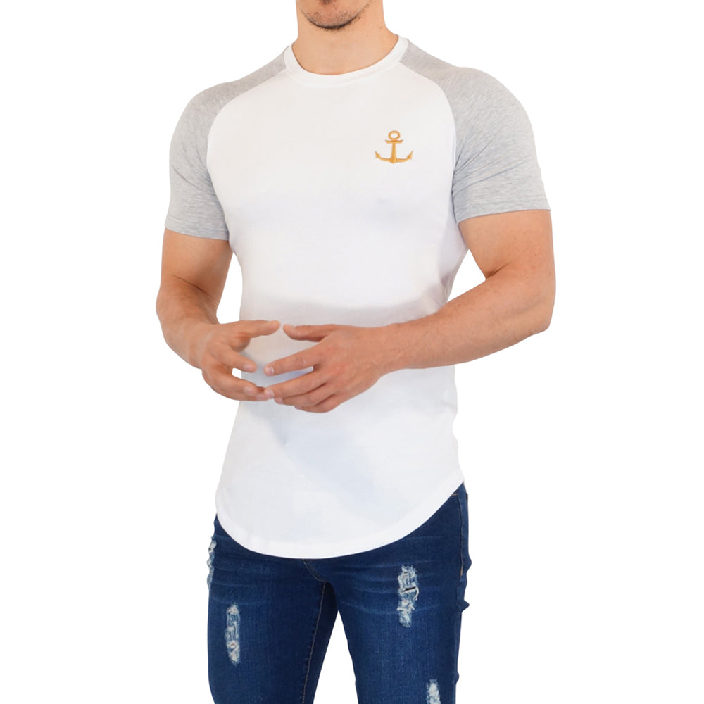 Jasper White Short Sleeve Raglan T-shirt