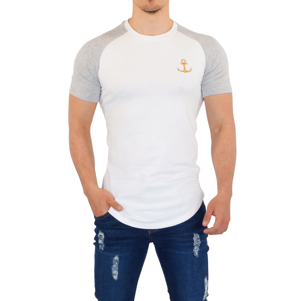 Jasper White Short Sleeve Raglan T-shirt