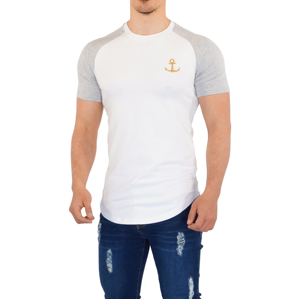 Jasper White Short Sleeve Raglan T-shirt