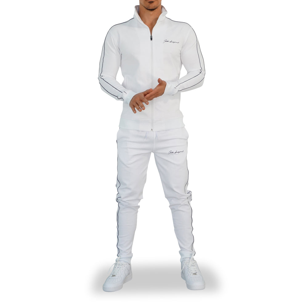 Scuderia Tracksuit White Navy Logo