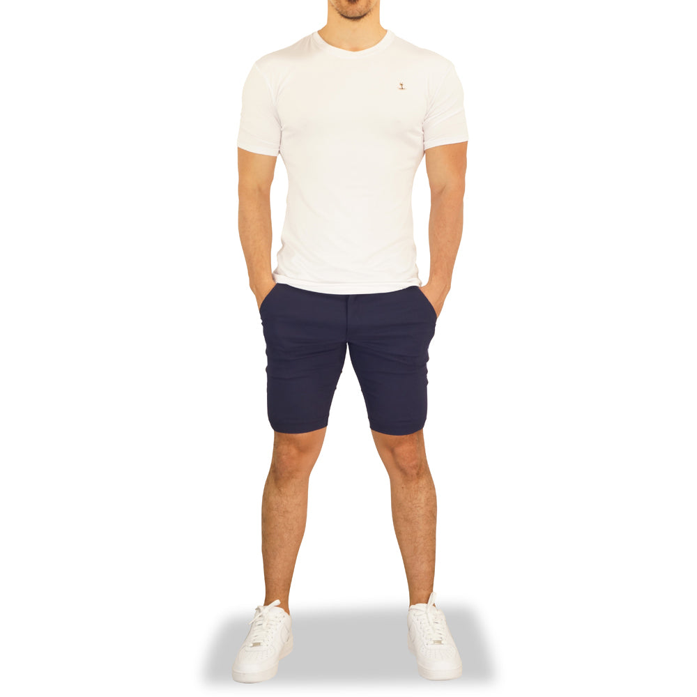 Playera Manga Corta Blanca Metal Emblem