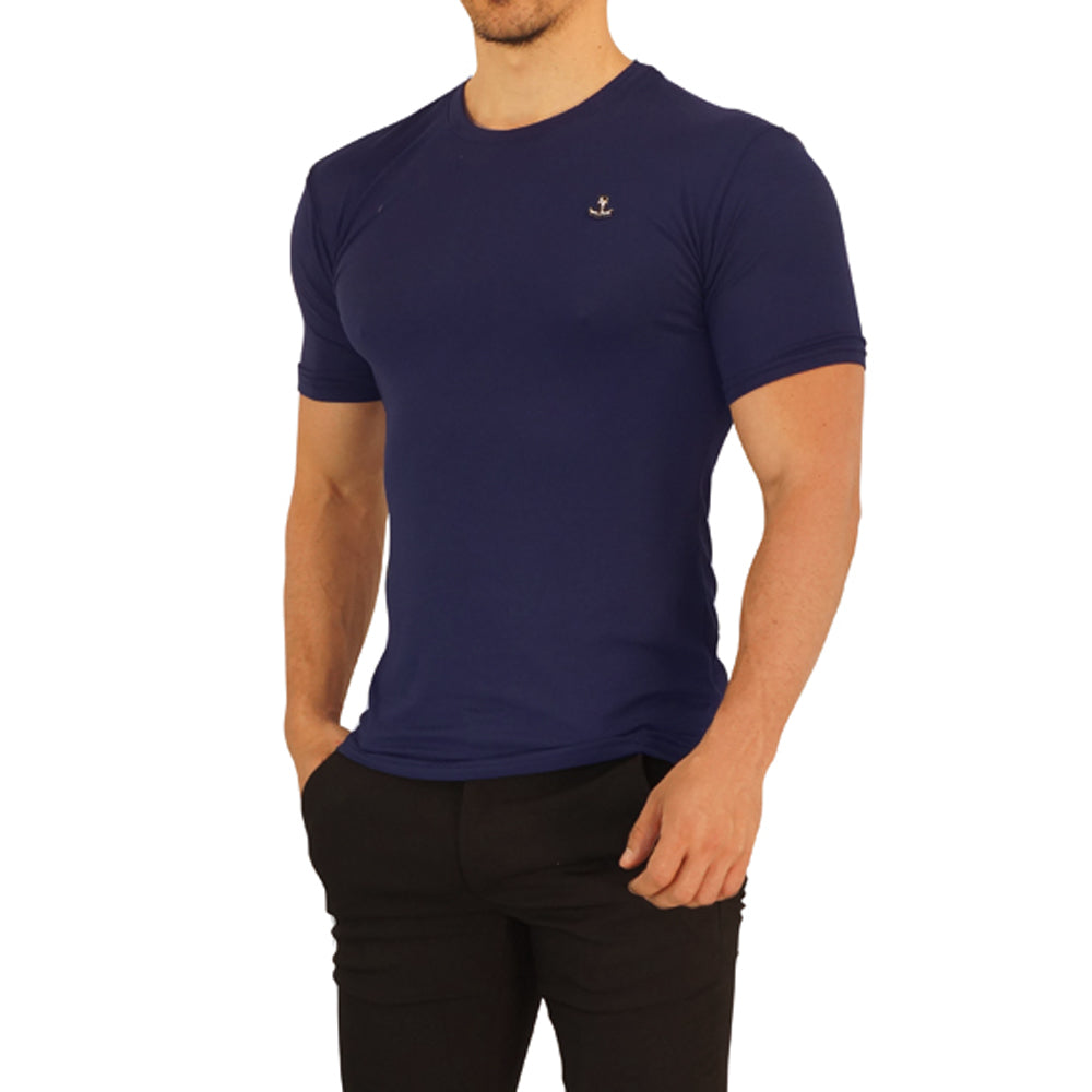 Playera Manga Corta Marino Metal Emblem