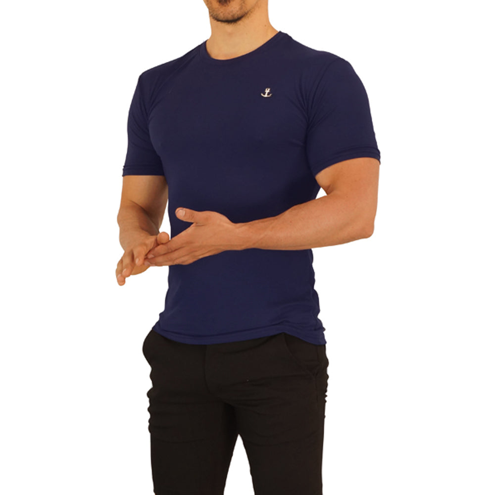 Playera Manga Corta Marino Metal Emblem