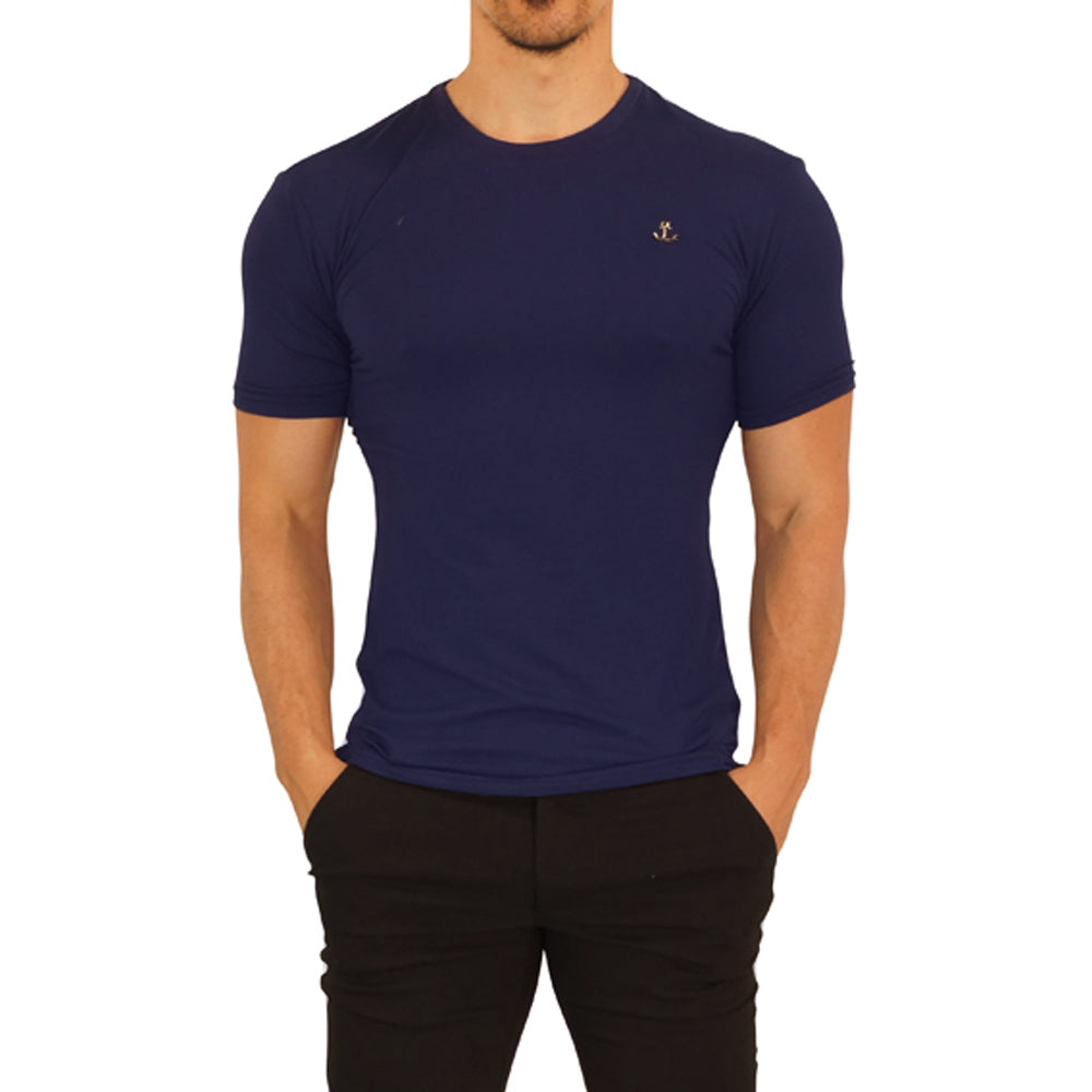 Playera Manga Corta Marino Metal Emblem