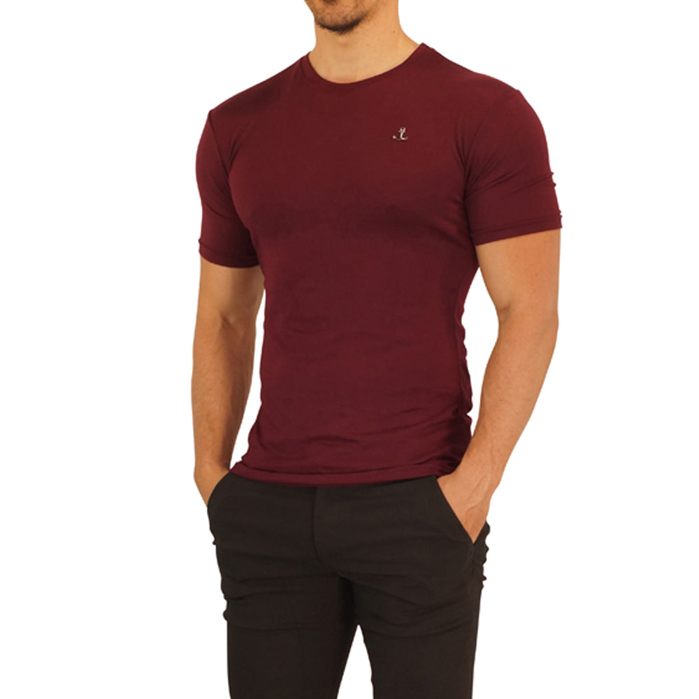 Playera Manga Corta Vino Metal Emblem