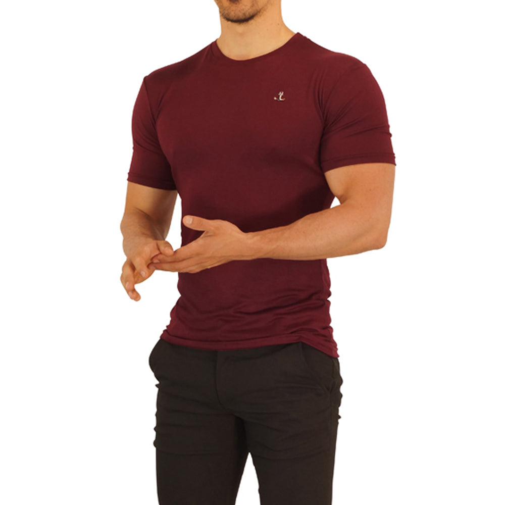 Playera Manga Corta Vino Metal Emblem