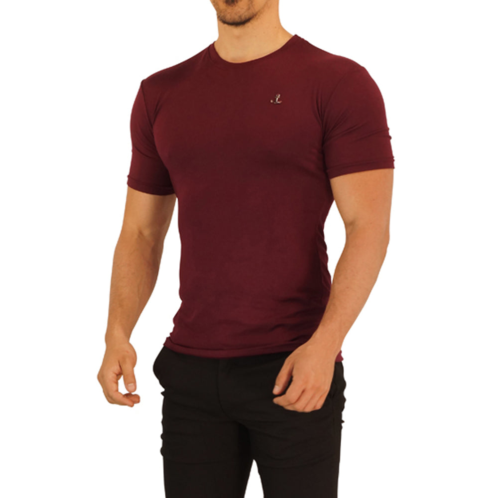 Playera Manga Corta Vino Metal Emblem