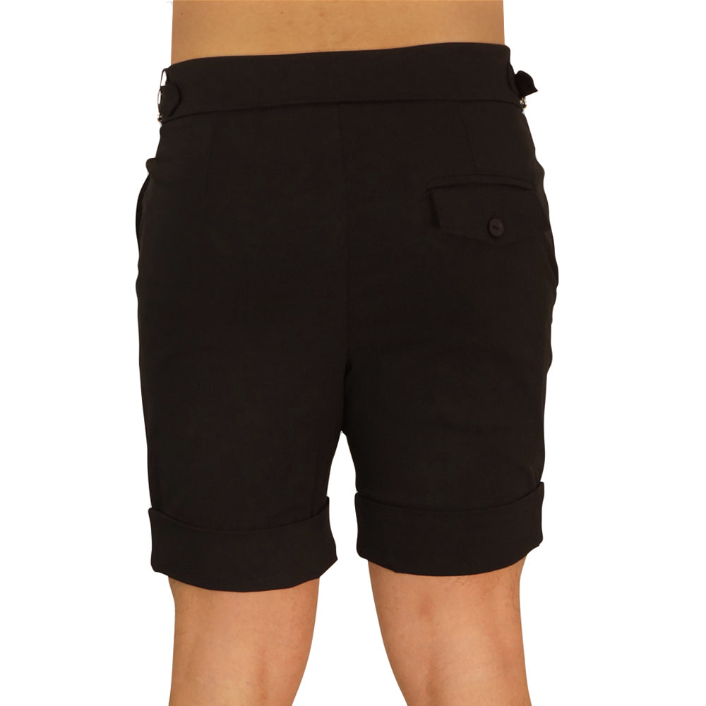Short Pleated & Buckles Black